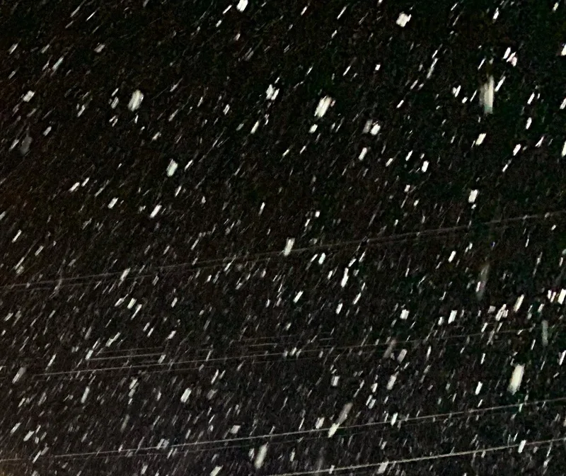 Heavy snowfall at night